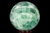 Polished Green Fluorite Sphere - Mexico #153374-1